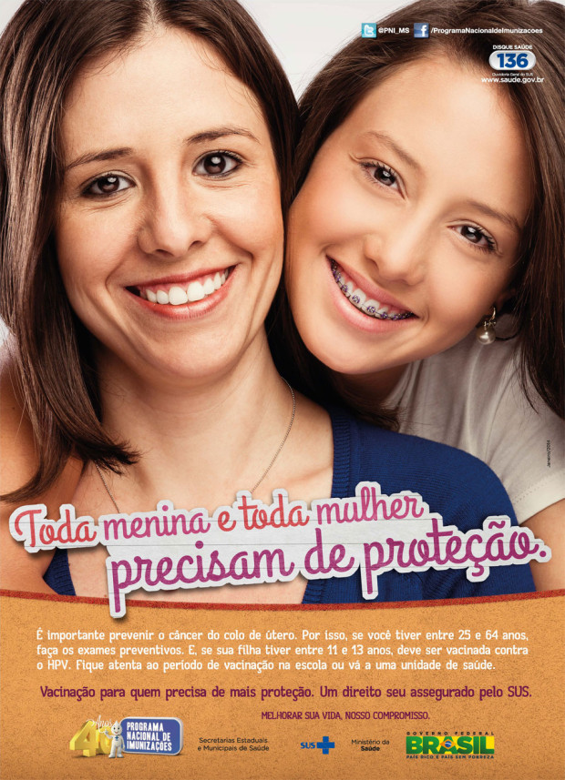 Meninas a partir de 11 anos poderão ser vacinadas contra HPV em 2014