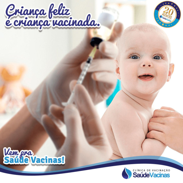 Criança feliz é criança vacinada
