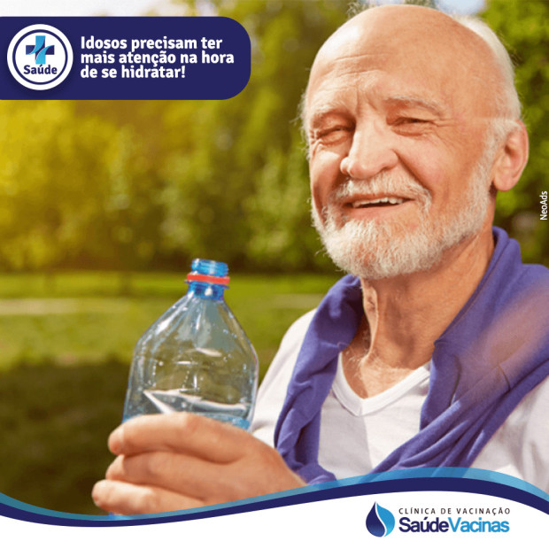 Idosos precisam ter mais atenção na hora de se hidratar!